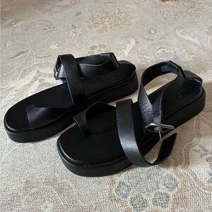 Caslon Black Strappy Sandals Size 9.5